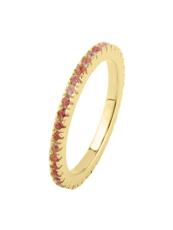 Ring GESINE Rosa Turmalin Gold & Silber
