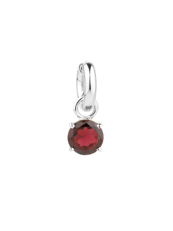 Charm GRANAT 8 mm Gold & Silber