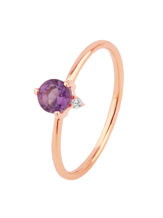 Ring AMETHYST Diamant Sternzeichen