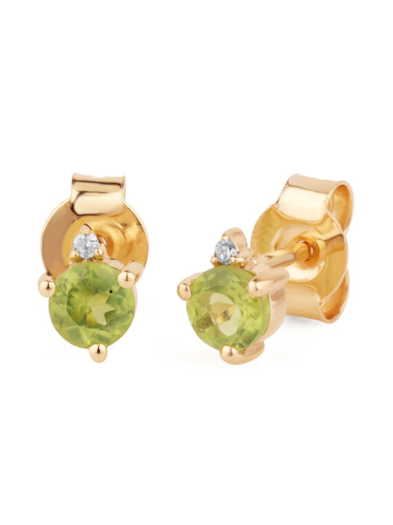 Ohrstecker PERIDOT  Diamant Sternzeichen