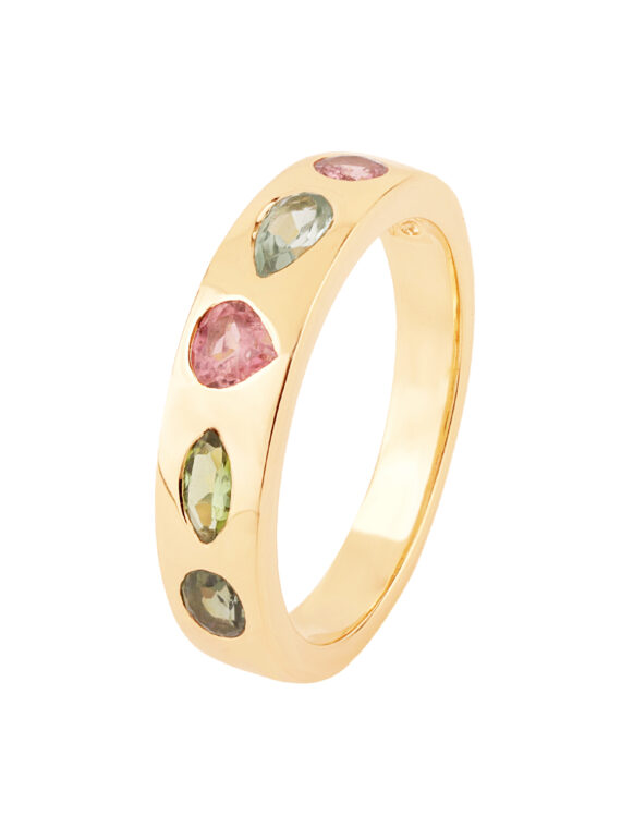 Ring VANESSA Turmalin Gold & Silber