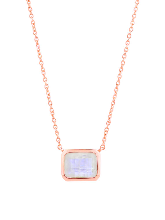 Halskette BRIANA Mondstein Gold & Silber