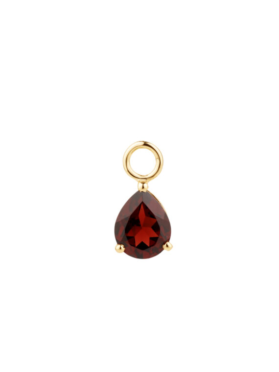 Charm GRANAT 10 mm Gold & Silber